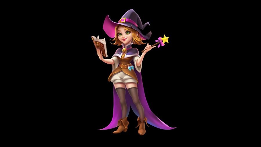 Mage character illustration, alternate pose.