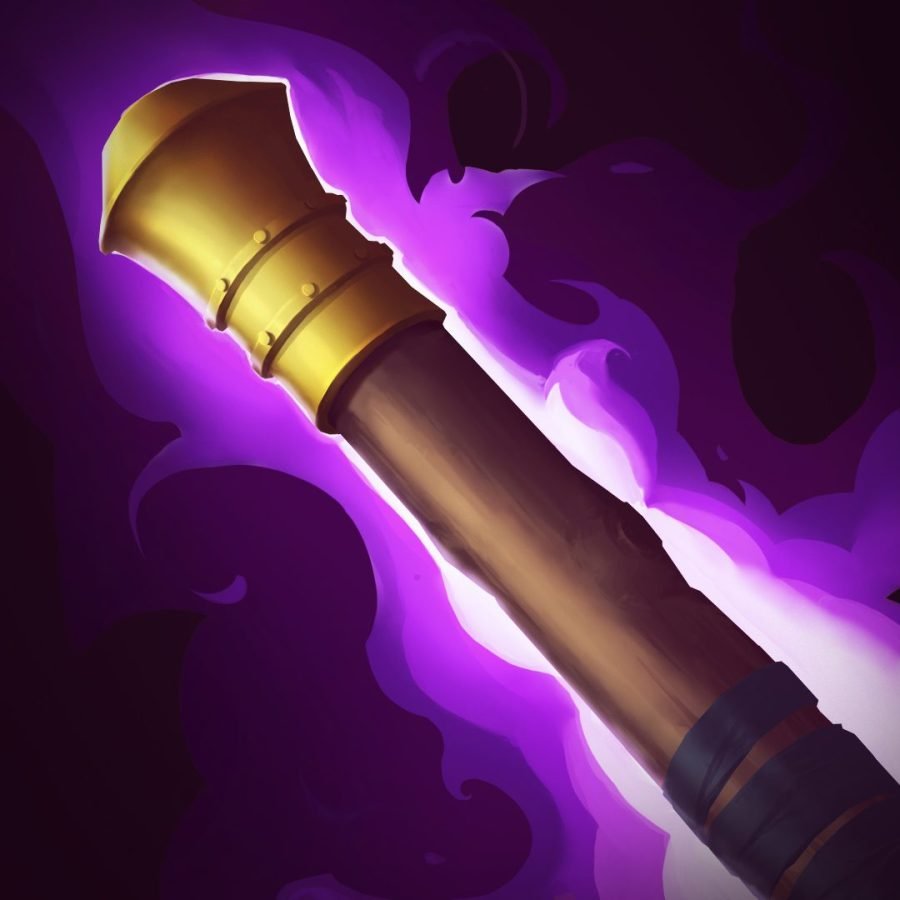 Club weapon icon glowing violet.